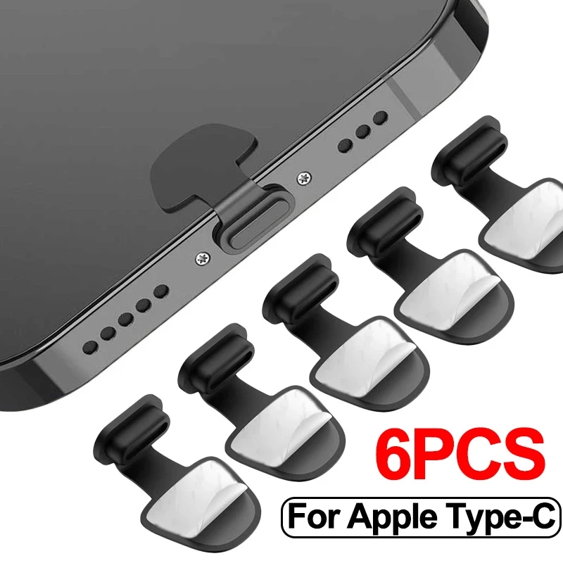 Usb C Hub - 1/4/6 ชิ้น ปลั๊กกันฝุ่นสำหรับพอร์ตชาร์จ iPhone Samsung USB