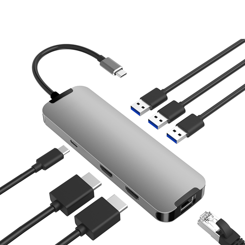 Usb C Hub - อะแดปเตอร์ฮับแบบมัลติฟังก์ชัน รองรับการใช้งานกับอุปกรณ์ต่างๆ ฮับ USB Type C