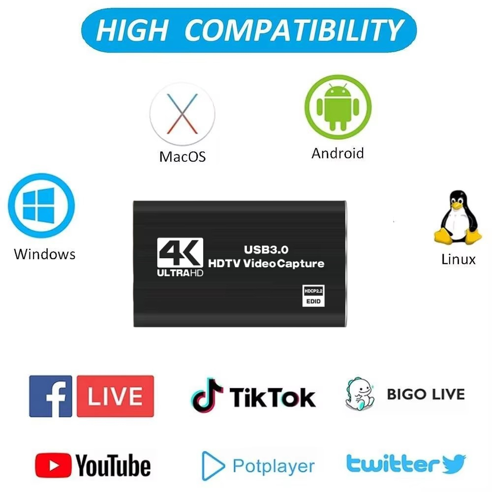 การ์ดบันทึกวิดีโอ Roreta 4K US - Hdmi Cable บทวิจารณ์และราคา