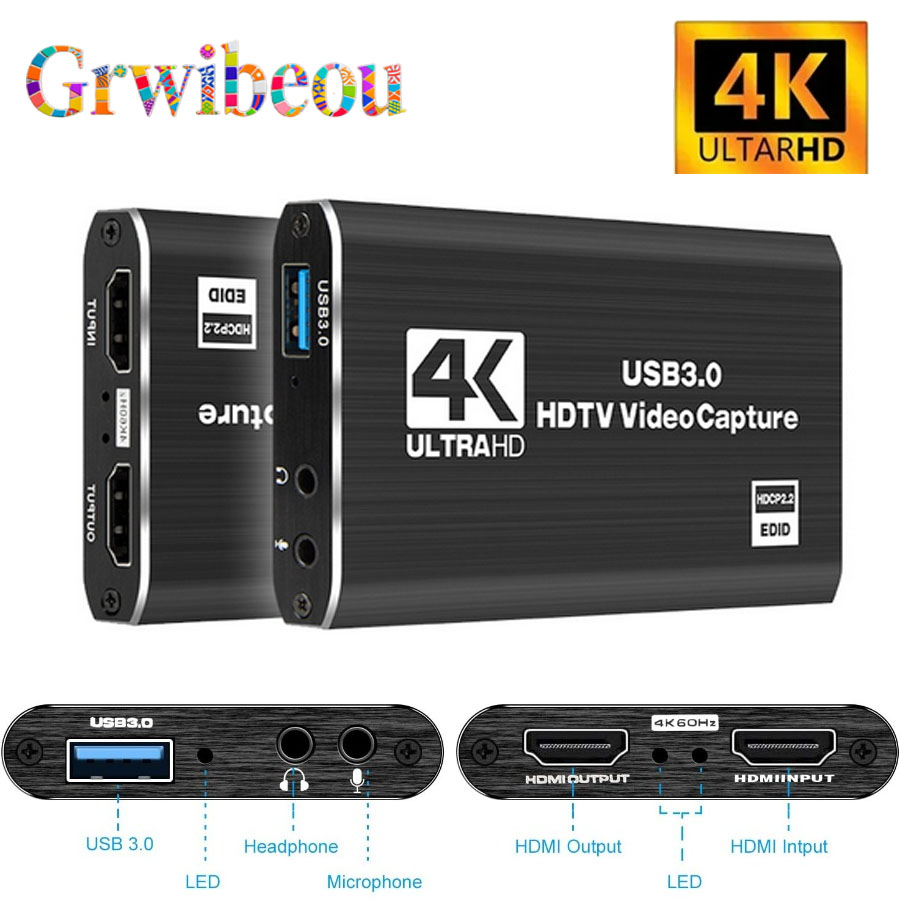 การ์ดบันทึกวิดีโอ 4K USB 3.0 ร - Hdmi Cable บทวิจารณ์และราคา