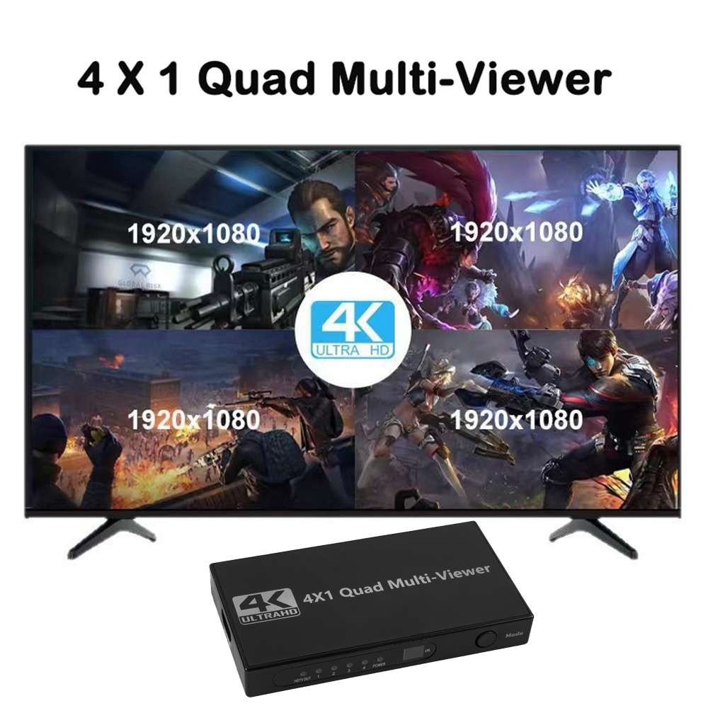 ตัวสลับภาพ 4K HDMI Quad Screen - Hdmi Cable บทวิจารณ์และราคา